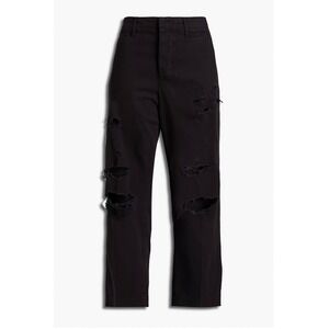 Frame Pants Womens 27‎ Le Tomboy Trouser Distressed Rips Straight-Leg Grunge